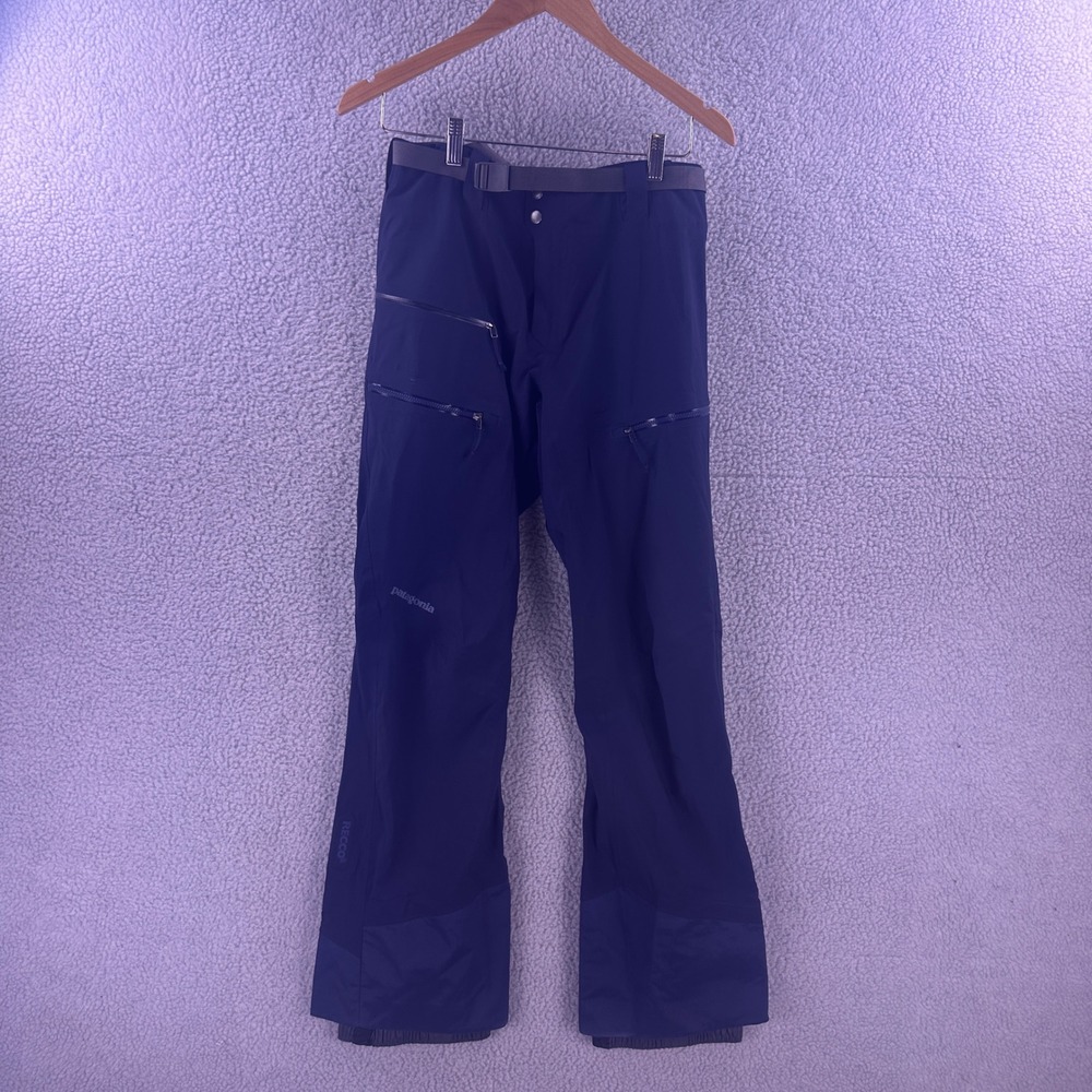Patagonia Mens S Recco Gore-Tex Pants Navy Blue H2No Waterproof Ski Alpine
